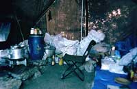 La tenda mensa al Campo base