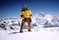 Giuseppe Pompili in vetta in autoscatto