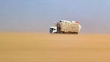 Camion che attraversa l'Erg Djourab