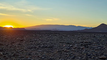 L'Emi Koussi da ovest al tramonto