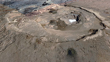 La caldera sommitale dell'Emi Koussi