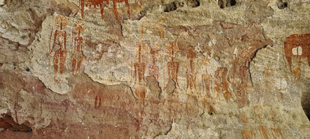 Pittura rupestre nei pressi della località Terkei 16°44'14'' N 21°37'31'' E
