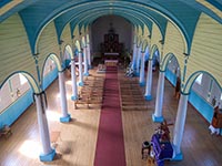 Navata centrale della chiesa di Santa Maria a Rilán