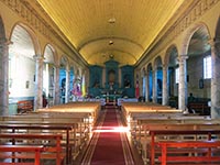 Navata centrale della chiesa di Nostra Signora di Grazia a Nercón