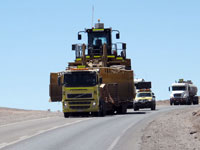 Trasporto scavatrice verso mina La Escondida