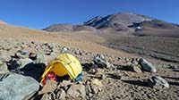 La mia tenda al campo base del Llullaillaco, 4800 m