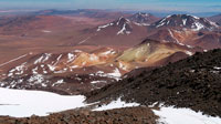 Panorama ovest dal campo uno del Llullaillaco