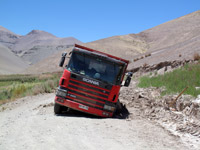 Camion insabbiato