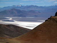 Il salar di Maricunga dall'alto