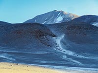 Vista dell'Ojos al tramonto dall'Atacama