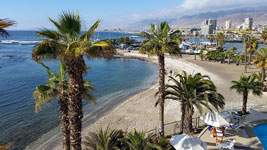 Il lungomare e la spiaggia di Antofagasta