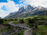 L'inizio del sentiero sul circuito attorno alle Torri del Paine