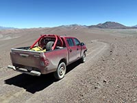 Il nostro 4x4 verso il c.b. del Nevado de Tres Cruces