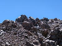 La vetta del Tres Cruces Sud con Adriano