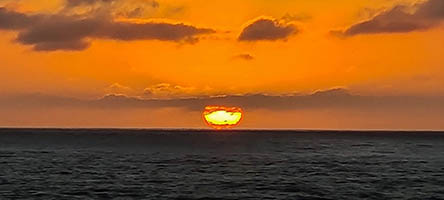 Tramonto sul Pacifico da Isla Negra