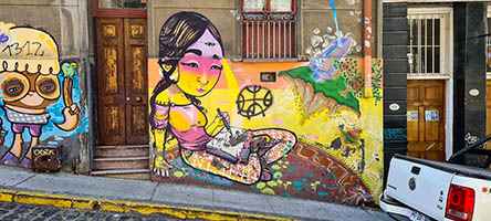 Facciate in P.º Almirante Montt a Valparaiso