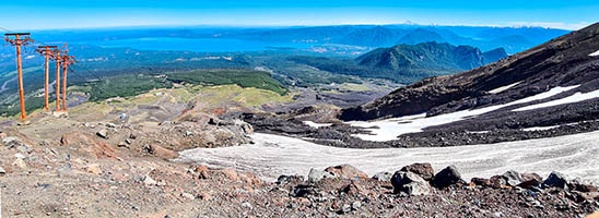 Impianti da sci sul vulcano Villarica 