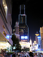 La via pedonale di Nanjing by night 2