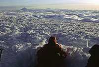 Aspettando l'alba in una buca sulla vetta del Chimborazo