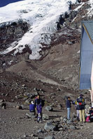 Davanti al rifugio Whymper al Chimborazo