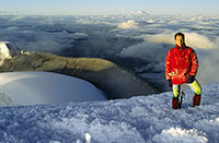 Giuseppe in vetta al Cotopaxi