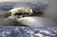 Guardando in basso dalla cima del Cotopaxi