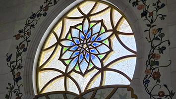 Vetrata della moschea dello Sceicco Zayed