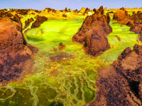 Colata colorata al Dallol