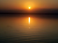 Tramonto sul lago Karum