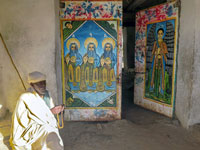 Guardiano all'ingresso di Degum Selassie