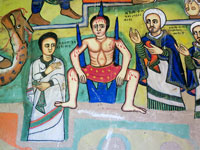 Affresco nel monastero di Ura Kidane Mihret