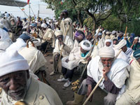 Lalibela, pellegrini in attesa del Natale