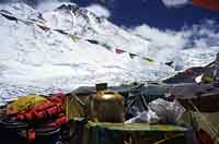 Il campo base avanzato, abc, a 6400 m