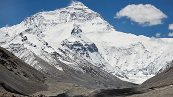 Parete ovest dell'Everest da Rongbuk