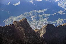 Cilaos dalla vetta del Piton des Neiges 