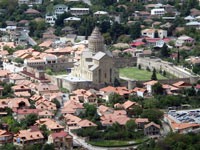 La cattedrale di Svetitskhoveli dall'alto