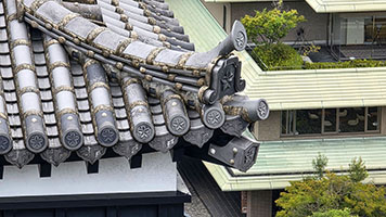 Dettaglio di un tetto del castello di Kumamoto