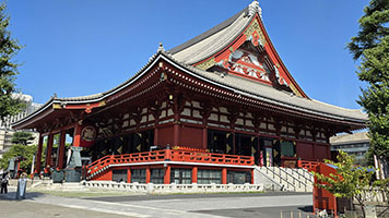 Pagoda del tempio buddista di Sensō-ji Hondo, dedicato a Kannon