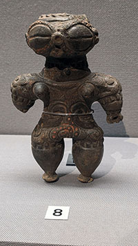 Statuetta del periodo jomon al museo archeologico di Ueno