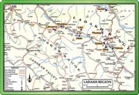 Mappa del Ladakh