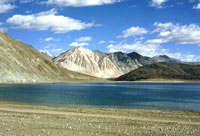 Il lago di Pangong, 4200 m