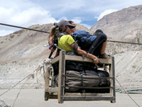 Teleferica sullo Zanskar a Chilling