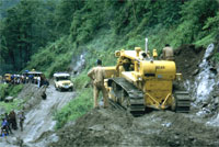 Frana lungo la strada da Gangtok a Phodong