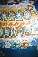 Affresco all'interno del gompa di Sanga Choling
