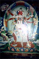Affresco tantrico nel gompa di Sanga Choling