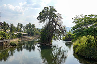 Vista sul Mekong dal French Bridge tra Don Det e Don Khon