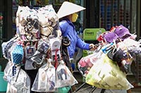 Negozio su di una bicicletta ad Hanoi