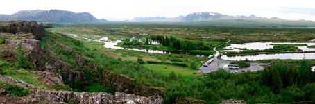 La falesia dell'antico parlamento di Þingvellir