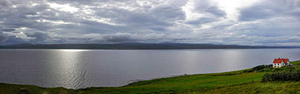 Panorama sul fiordo di Hrutafjordur