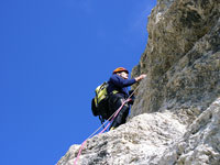 Giuseppe sulla ferrata Laurenzi